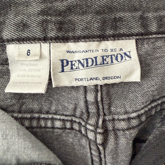 Pendleton Gray Wash Jeans Women’s 6 100% Cotton Classic Fit Zip Fly - Picture 2 of 6